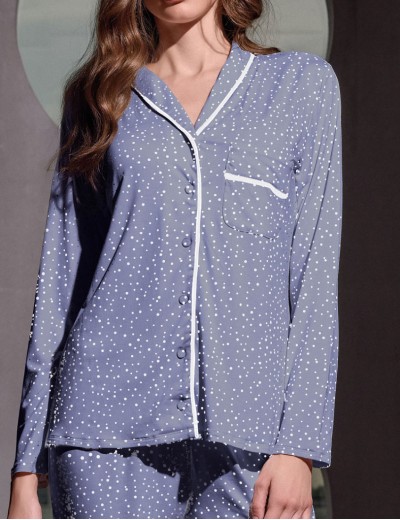 Трикотажная пижама Lormar BLOGGER 654049LU blu marine, Цвет: blu marine (синий), Размеры: S, изображение 2