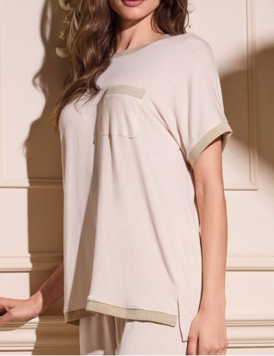 Пижама из вискозы Lormar DAYTIME 654060LU champagne, Цвет: champagne (крем), Размеры: L, изображение 3