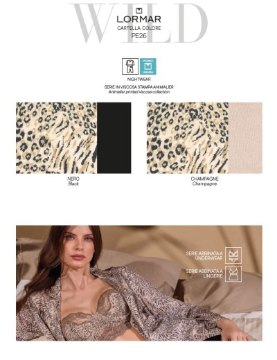 Пижама из вискозного трикотажа Lormar WILD 654106LU champagne, Цвет: champagne (бежевый), Размеры: S, изображение 3