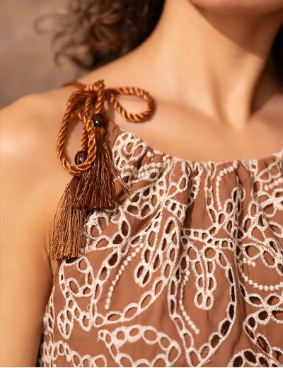 Короткий сарафан Mia-Amore BARBADOS 6000, Цвет: капучино, Размеры: 2XL/3XL, изображение 3