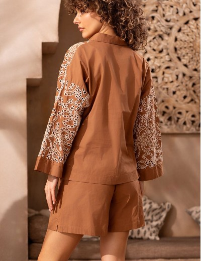 Комплект из рубашки и шорт Mia-Amore BARBADOS 6008, Цвет: капучино, Размеры: M, изображение 2