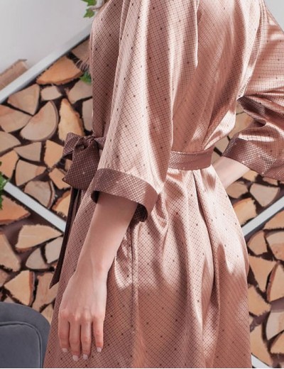 Короткий халат Mia-Amore ELIZA 8173 золотистый, Цвет: золотистый, Размеры: 2XL, изображение 3