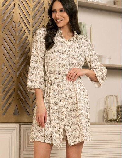 Рубашка-халат из хлопка Mia-Amore VIVIANA 5641, Цвет: мультицвет, Размеры: 2XL, изображение 4