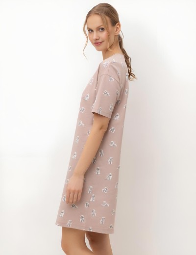 Ночная сорочка Very Neat ПУДЕЛЬ Е10059 кофейный, Цвет: кофейный, Размеры: 3XL, изображение 2
