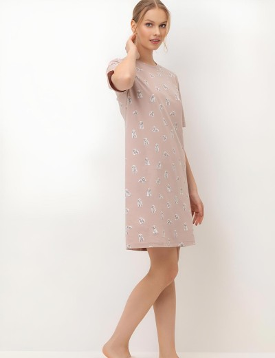 Ночная сорочка Very Neat ПУДЕЛЬ Е10059 кофейный, Цвет: кофейный, Размеры: 3XL, изображение 3