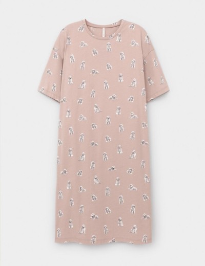 Ночная сорочка Very Neat ПУДЕЛЬ Е10059 кофейный, Цвет: кофейный, Размеры: 3XL, изображение 4