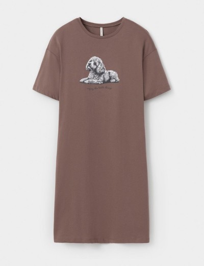 Сорочка для сна Very Neat ПУДЕЛЬ Е10065 капучино, Цвет: капучино, Размеры: 4XL, изображение 4