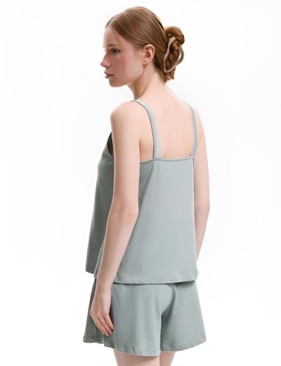 Трикотажная пижама Very Neat ТРОПИЧЕСКАЯ Е20152 сухой зелёный, Цвет: сухой зелёный, Размеры: S, изображение 2