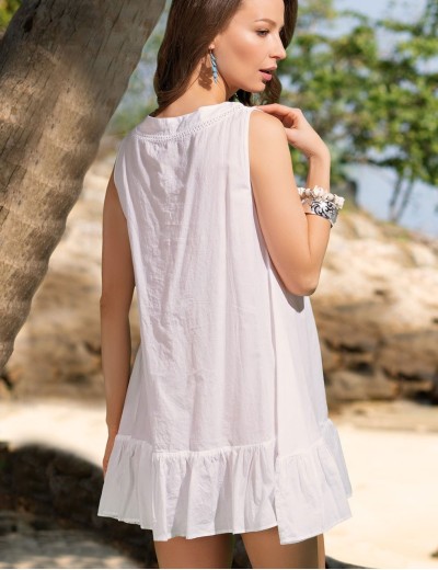 Короткая пляжная туника Mia-Amore ARGENTINA 6890, Цвет: белый, Размеры: L, изображение 2