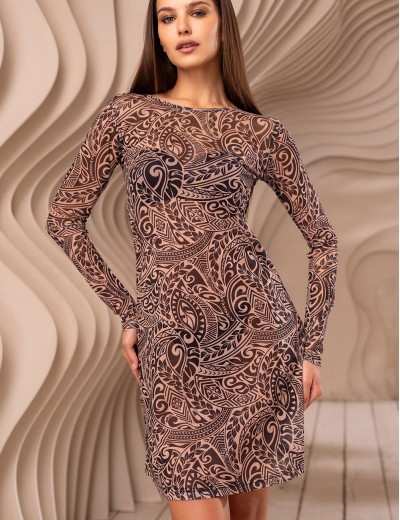 Туника с рукавом Mia-Amore BEVERLY 2391 бежевый, Цвет: бежевый, Размеры: 2XL, изображение 3