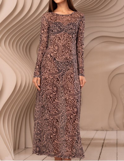 Длинная туника с рукавом Mia-Amore BEVERLY 2398 бежевый, Цвет: бежевый, Размеры: 2XL, изображение 4