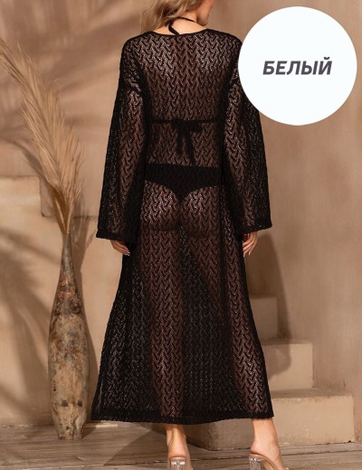 Длинная ажурная туника Mia-Amore FORTUNATA 5669 белый, Цвет: белый, Размеры: L/XL, изображение 2