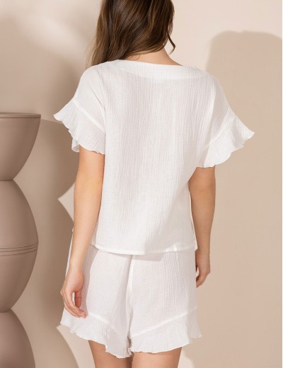 Комплект из хлопкового муслина Mia-Amore NANCY 6033 белый, Цвет: белый, Размеры: 3XL, изображение 2