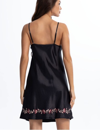 Короткая сорочка с вышивкой Mia-Amore VALENSIA 3260 черный, Цвет: черный, Размеры: 2XL, изображение 2