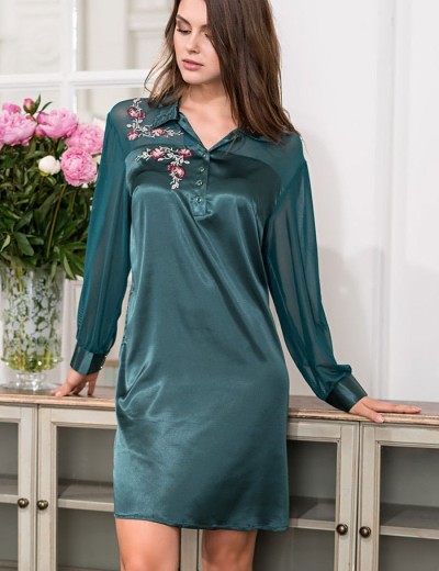 Платье-рубашка Mia-Amore VALENSIA 3267 малахитовый, Цвет: малахитовый, Размеры: 2XL/3XL, изображение 5