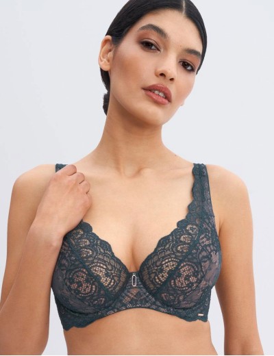 Кружевной бюстгальтер Alles MAREA M bralette темно-зеленый, Цвет: темно-зеленый, Размеры: 80E, изображение 3