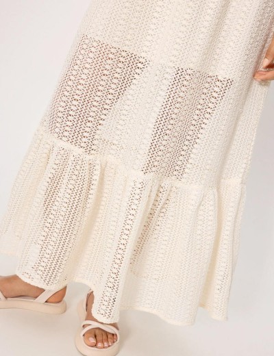 Длинное пляжное платье Ysabel Mora CREAM 86285 кремовый, Цвет: кремовый, Размеры: S, изображение 4