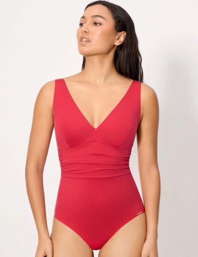 Корректирующий слитный купальник Ysabel Mora HIBISCUS 83464, Цвет: красный, Размеры: 85B, изображение 2