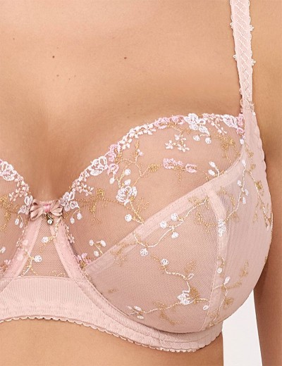 Мягкий бюстгальтер с вышивкой Ava ROSETTE 2228 M glided petal, Цвет: пудра, Размеры: 70J, изображение 3