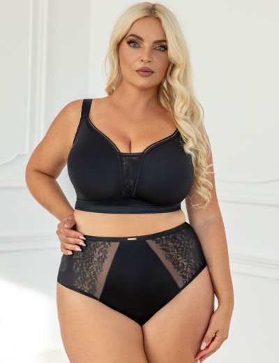 Бюстгальтер без косточек Kris Line NOA soft pro comfort no wire, Цвет: черный, Размеры: 100D, изображение 4