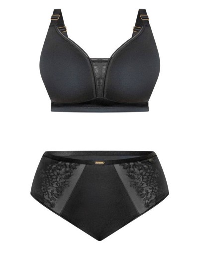 Бюстгальтер без косточек Kris Line NOA soft pro comfort no wire, Цвет: черный, Размеры: 100D, изображение 8