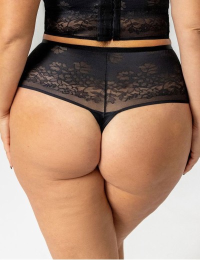 Трусы высокие стринги Kris Line NOA stringi high waist, Цвет: черный, Размеры: 3XL, изображение 2