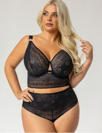 Трусы высокие стринги Kris Line NOA stringi high waist, Цвет: черный, Размеры: 3XL, изображение 3