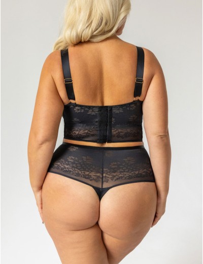 Трусы высокие стринги Kris Line NOA stringi high waist, Цвет: черный, Размеры: 3XL, изображение 4