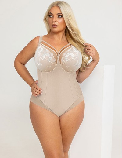 Моделирующее боди Kris Line FORTUNA COFFEE bodysoftfullcup, Цвет: бежевый, Размеры: 70G, изображение 2