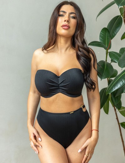 Купальный бюстгальтер бандо Kris Line BORA BORA balkonette MHM, Цвет: черный, Размеры: 60G, изображение 4