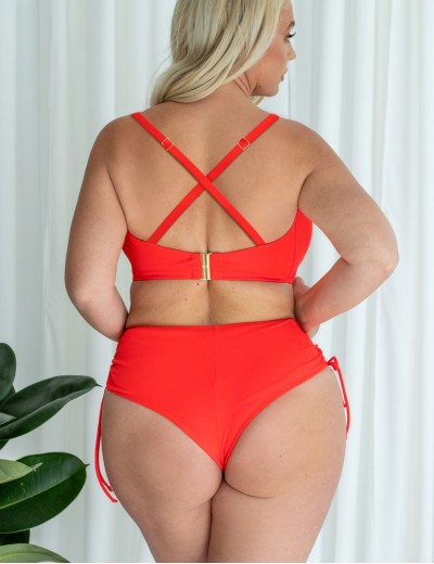 Купальный бюстгальтер балконет Kris Line CORAL balkonette MHM, Цвет: коралл, Размеры: 65G, изображение 6