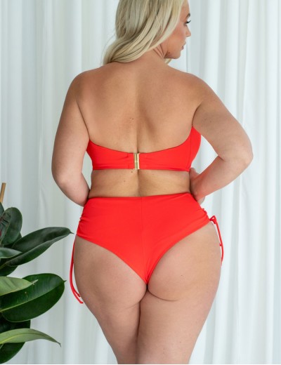 Плавки бразилиана высокие Kris Line CORAL brasyliana high waist, Цвет: коралл, Размеры: M, изображение 4