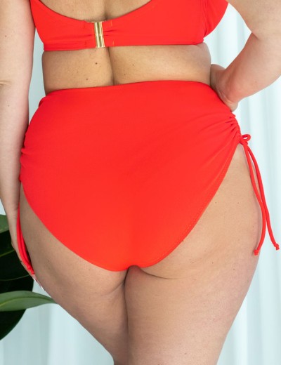 Высокие плавки с регулировкой Kris Line CORAL high waist, Цвет: коралл, Размеры: M, изображение 2