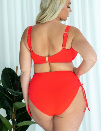 Высокие плавки с регулировкой Kris Line CORAL high waist, Цвет: коралл, Размеры: M, изображение 4
