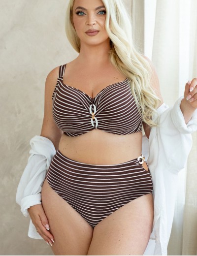 Высокие плавки с вырезом Kris Line JAVA briefs high waist, Цвет: коричневый, Размеры: M, изображение 3