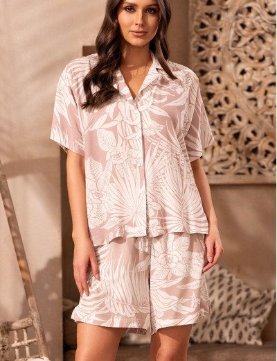 Комплект рубашка с шортами Mia-Amore TELMA 5787, Цвет: латте, Размеры: 3XL, изображение 3