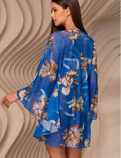 Туника пляжная свободная Mia-Amore ANTIGUA 2174, Цвет: синий, Размеры: L/XL, изображение 2