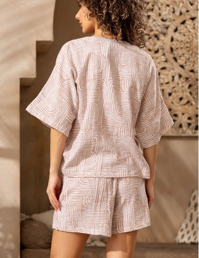 Свободный хлопковый комплект Mia-Amore AMBER 5794, Цвет: бежевый, Размеры: XL, изображение 2