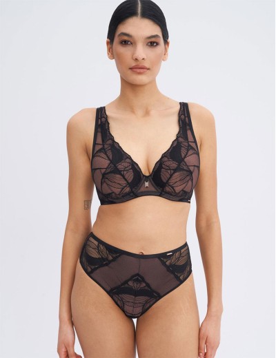 Кружевной бюстгальтер Alles RICH ENOUGH M Plus Bralette черный, Цвет: черный, Размеры: 100B, изображение 3