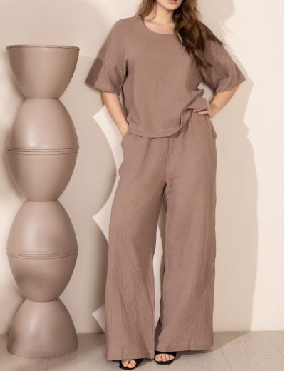 Комплект с брюками Mia-Amore NANCY 6034 шоколадный, Цвет: шоколадный, Размеры: 2XL, изображение 3