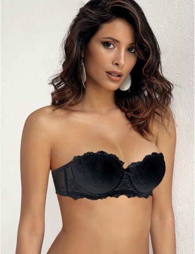 Бюстгальтер фашия с пуш-ап Sielei GLAM 1948 nero, Цвет: nero (черный), Размеры: 80B, изображение 3