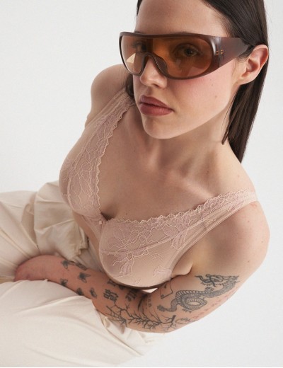 Бюстгальтер для большой груди Alles NOTHING LOUD M Plus Bralette, Цвет: телесный, Размеры: 80G, изображение 8