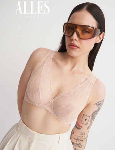 Бюстгальтер для большой груди Alles NOTHING LOUD M Plus Bralette, Цвет: телесный, Размеры: 80G, изображение 9