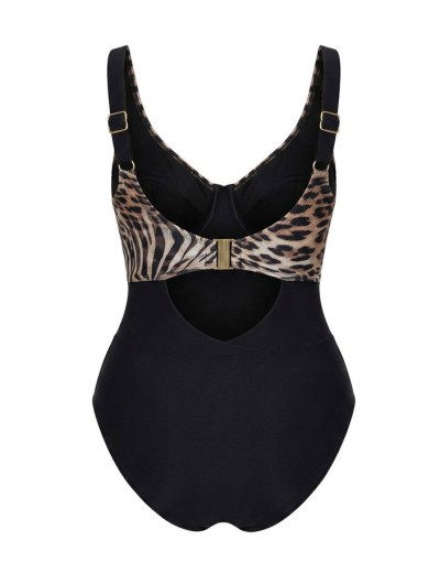 Закрытый купальник Kris Line MAUI body soft full cup roma, Цвет: леопард, Размеры: 70H, изображение 6