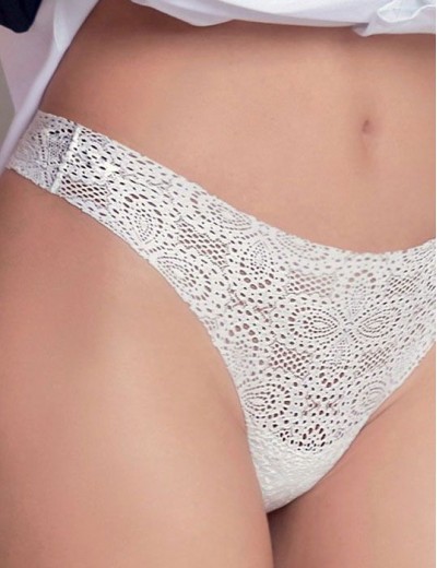 Кружевные стринги Leilieve EMBRACE C8303 seta, Цвет: seta (молочный), Размеры: S, изображение 2