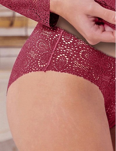 Кружевные слипы Leilieve EMBRACE C8603 rossetto, Цвет: rossetto (малиновый), Размеры: 2XL, изображение 2