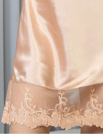Ночная сорочка из шелка Mia-Amore ANABELLA 4820 бежевый, Цвет: бежевый, Размеры: 2XL, изображение 5