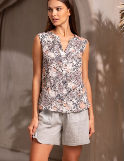 Хлопковый комплект с шортами Mia-Amore DAISY 5824, Цвет: мультицвет, Размеры: 2XL, изображение 4