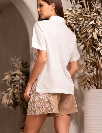Комплект рубашка с шортами Mia-Amore DORA 5815, Цвет: бежевый, Размеры: 2XL, изображение 2