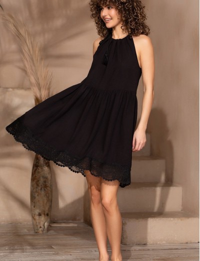 Короткий сарафан из муслина Mia-Amore LARNACA 5750 черный, Цвет: черный, Размеры: XL, изображение 3